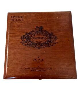 Vintage Partagas Limited Reserve Royale Cigar Box Wooden Humidor Presentation Bo